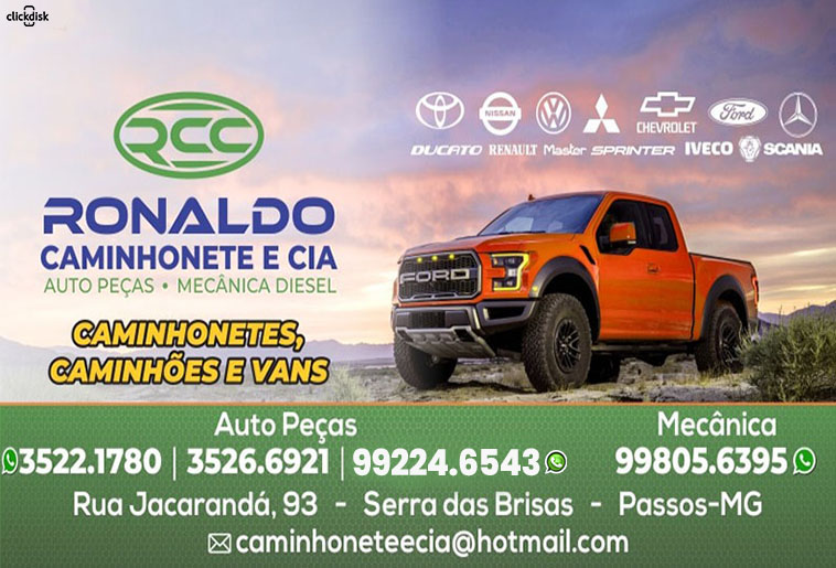 Banner .RONALDO CAMINHONETE E CIA